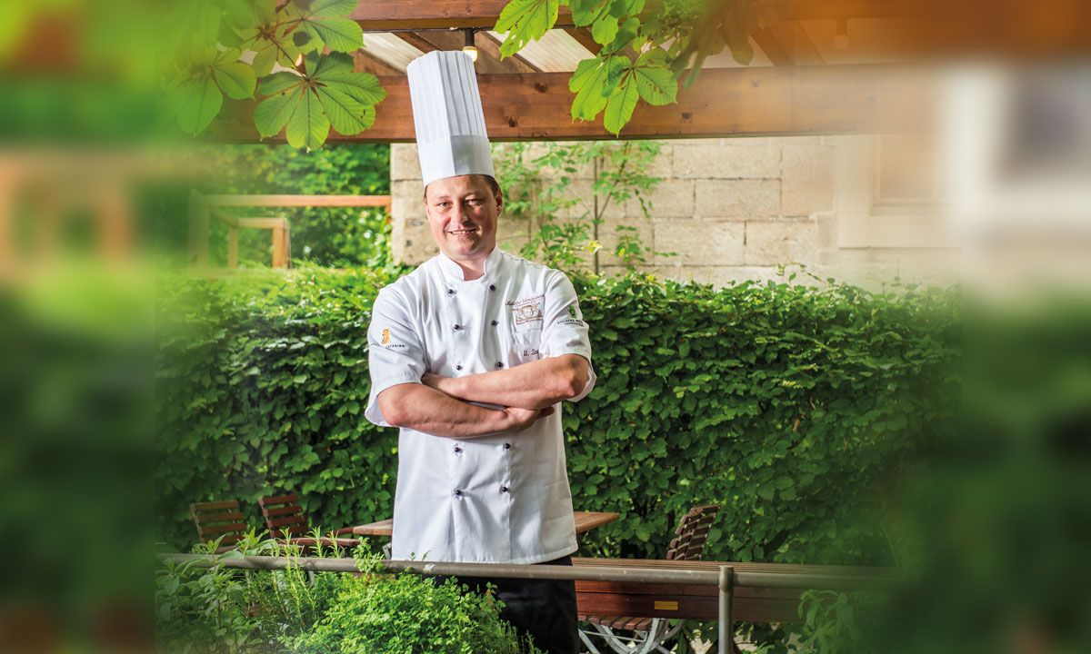 Uwe Staiger im historischen Brauhaus Plochingen